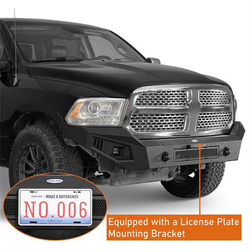 2013-2018 Ram 1500 Off-Road Full Width Front Bumper Aftermarket Truck Accessories - Ultralisk4x4 ul6021s 8