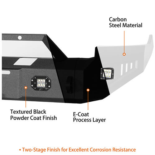 Off-Road Full-Width Front Bumper Aftermarket Truck Accessories For 2009-2012 Ram 1500 - Ultralisk4x4 ul6202 15