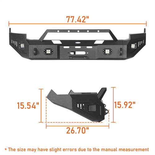 Off-Road Full-Width Front Bumper Aftermarket Truck Accessories For 2009-2012 Ram 1500 - Ultralisk4x4 ul6202 16