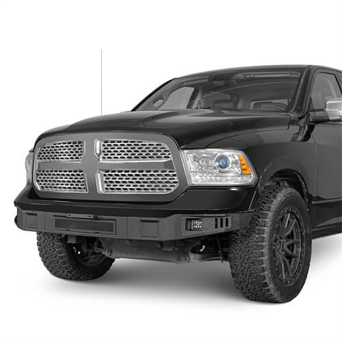 2013-2018 Ram 1500 Off-road Full Width Front Bumper w/ LED Spotlights - Ultralisk4x4 ul6026s 5