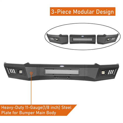 2019-2023 Dodge Ram Off-road Full-Width Front Bumper w/LED Spotlights - ultralisk4x4 ul6031 10