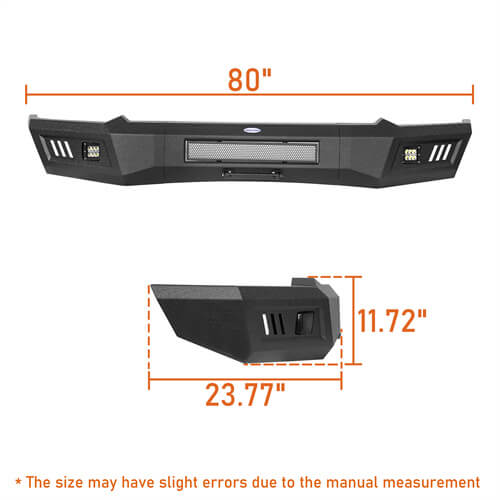 2019-2023 Dodge Ram Off-road Full-Width Front Bumper w/LED Spotlights - ultralisk4x4 ul6031 14