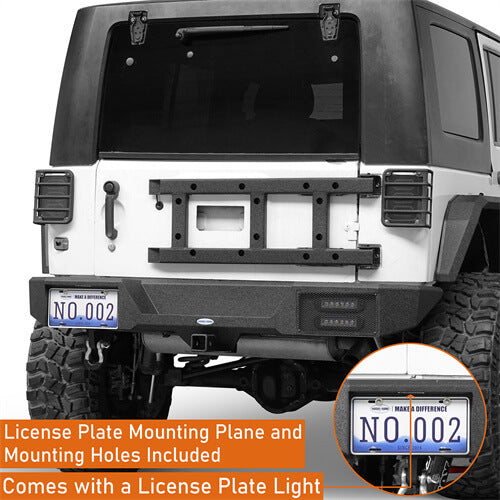 Rear Bumper Jeep Wrangler Off-Road For 2007-2018 Jeep Wrangler JL - Ultralisk4x4 ul2088s- 7