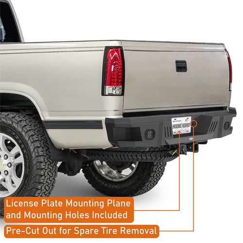 Off Road Rear Bumper For 1988-1998 Chevy C/K 1500 2500 Fleetside - Ultralisk4x4