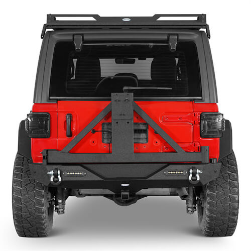 Off Road Rear Bumper w/Tire Carrier For 2018-2024 Jeep Wrangler JL - Ultralisk4x4-u3002s-2