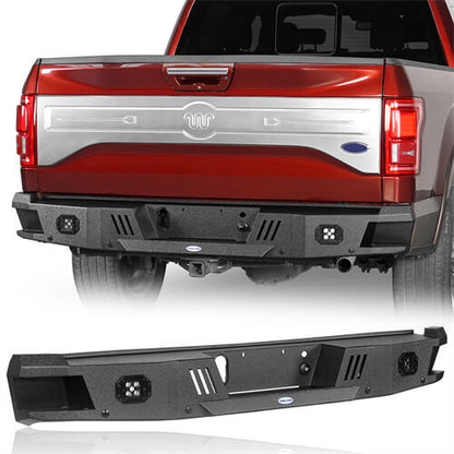 Off Road Rear Bumper w/ LED spotlights For 2015-2017  Ford F-150 - Ultralisk4x4-u8283-2