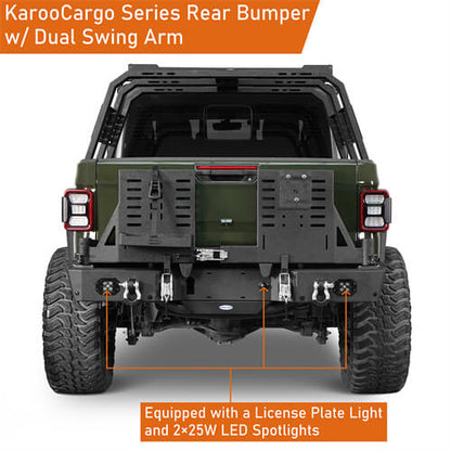 Off Road Rear Bumper 2020-2024 Jeep Gladiator JT - Ultralisk4x4-u7018s-5