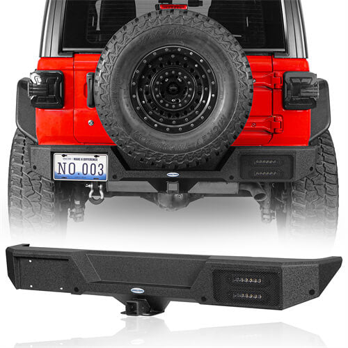 Rear Bumper Jeep Wrangler Off-Road For 2018-2024 Jeep Wrangler JL - Ultralisk4x4 ul3056s- 1