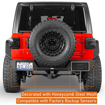 Rear Bumper Jeep Wrangler Off-Road For 2018-2024 Jeep Wrangler JL - Ultralisk4x4 ul3056s- 7