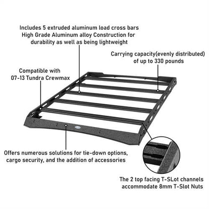 Aluminum Roof Rack Off-Road For 2007-2013 Toyota Tundra - Ultralisk4x4 ul5213s- 12