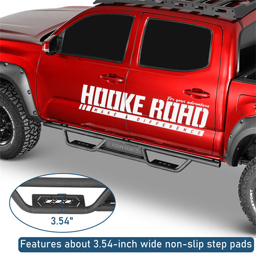 Off-Road Tubular Side Steps For 2005-2023 Toyota Tacoma Double Cab - Ultralisk4x4-u4217-5