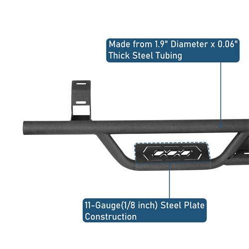 Off-Road Tubular Side Steps For 2005-2023 Toyota Tacoma Double Cab - Ultralisk4x4-u4217-6