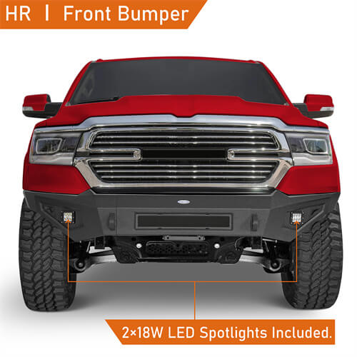 Offroad Front Bumper w/LED Spotlights For 2019-2023 Dodge Ram - ultralisk4x4 ul6030 10