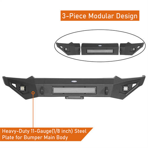 Offroad Front Bumper w/LED Spotlights For 2019-2023 Dodge Ram - ultralisk4x4 ul6030 14