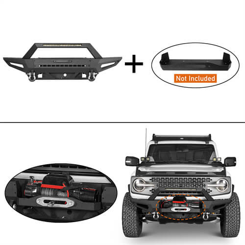 2021-2023 Ford Bronco (Excluding Raptor) Offroad Aftermarket Front Bumper - ultralisk4x4 ul8912s 10