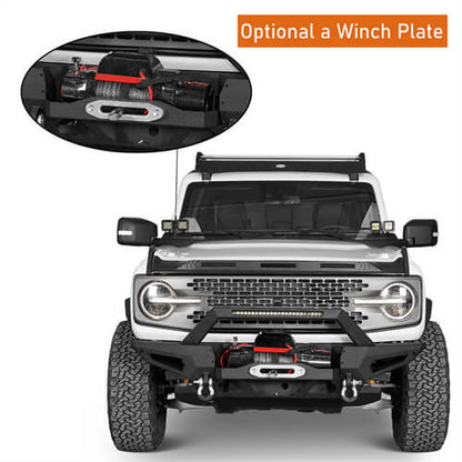 2021-2023 Ford Bronco (Excluding Raptor) Offroad Aftermarket Front Bumper - ultralisk4x4 ul8912s 11