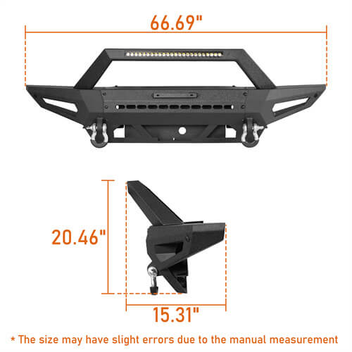 2021-2023 Ford Bronco (Excluding Raptor) Offroad Aftermarket Front Bumper - ultralisk4x4 ul8912s 9