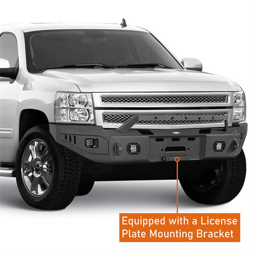 Offroad Full Width Front Bumper ( 2007-2013 Chevy Silverado 1500) - Ultralisk 4x4 ul9027 10