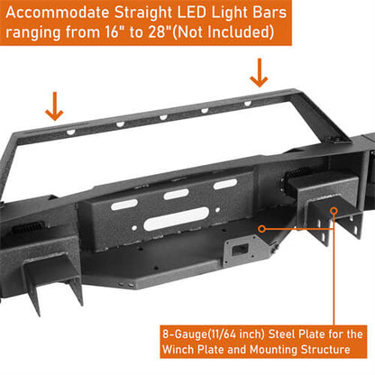 Offroad Full Width Front Bumper ( 2007-2013 Chevy Silverado 1500) - Ultralisk 4x4 ul9027 13