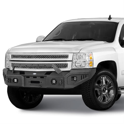 Offroad Full Width Front Bumper ( 2007-2013 Chevy Silverado 1500) - Ultralisk 4x4 ul9027 7