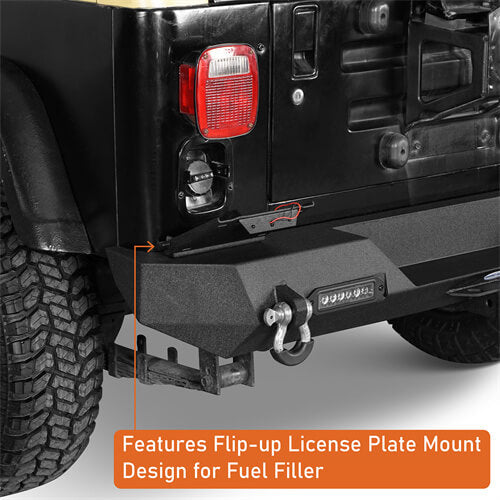 Offroad Rear Bumper For 1987-1995 Jeep Wrangler YJ - Ultralisk4x4 -u1062s-8