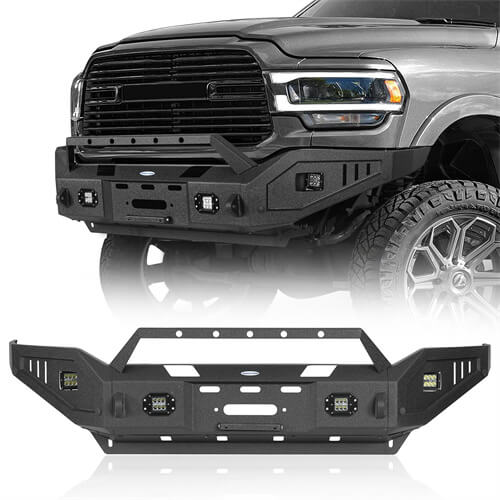 2019-2023 Ram 2500 Offroad Full-Width Front Bumper w/ Winch Plate - Ultralisk 4x4 ul6305 1