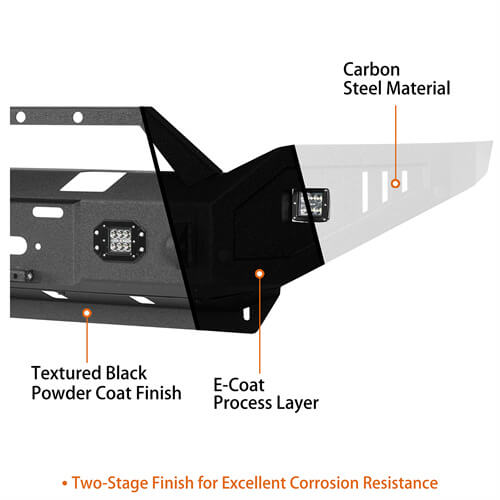 2019-2023 Ram 2500 Offroad Full-Width Front Bumper w/ Winch Plate - Ultralisk 4x4 ul6305 15