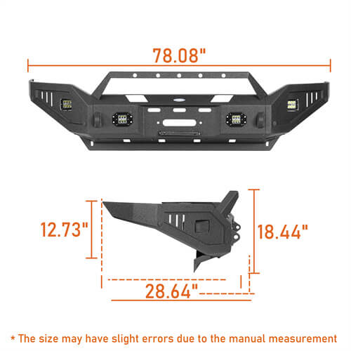 2019-2023 Ram 2500 Offroad Full-Width Front Bumper w/ Winch Plate - Ultralisk 4x4 ul6305 17