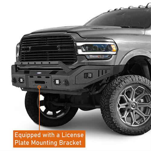 2019-2023 Ram 2500 Offroad Full-Width Front Bumper w/ Winch Plate - Ultralisk 4x4 ul6305 8