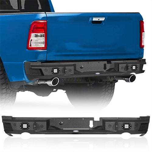 Offroad Steel Rear Bumper w/License Plate Light (2019-2025 Ram 1500) - Ultralisk 4x4