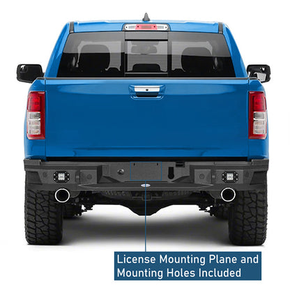 Offroad Steel Rear Bumper w/License Plate Light (2019-2025 Ram 1500) - Ultralisk 4x4