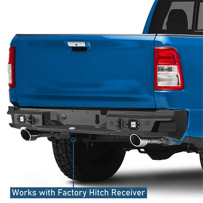 Offroad Steel Rear Bumper w/License Plate Light (2019-2025 Ram 1500) - Ultralisk 4x4