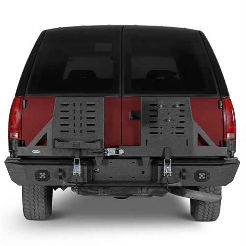 Aftermarket Rear Bumper w/ Dual Swing Arms For 1992-1999 Chevy Suburban Tahoe/GMC Yukon - Ultralisk4x4-u7232-2