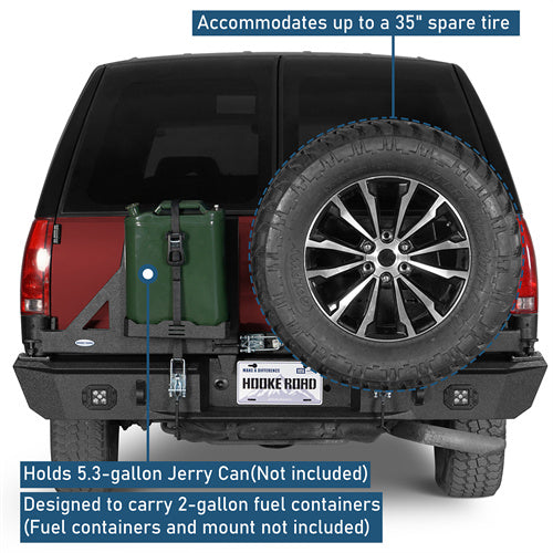 Aftermarket Rear Bumper w/ Dual Swing Arms For 1992-1999 Chevy Suburban Tahoe/GMC Yukon - Ultralisk4x4-u7232-5