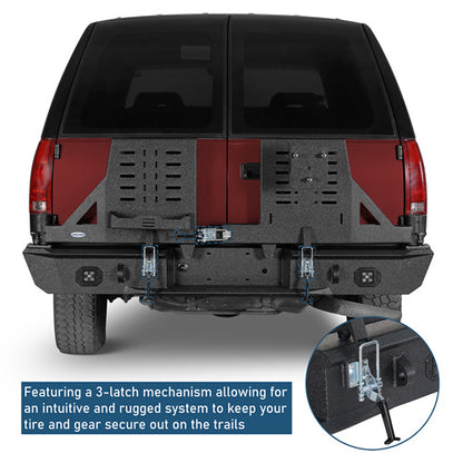 Aftermarket Rear Bumper w/ Dual Swing Arms For 1992-1999 Chevy Suburban Tahoe/GMC Yukon - Ultralisk4x4-u7232-6