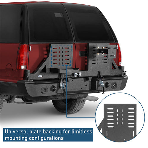 Aftermarket Rear Bumper w/ Dual Swing Arms For 1992-1999 Chevy Suburban Tahoe/GMC Yukon - Ultralisk4x4-u7232-8