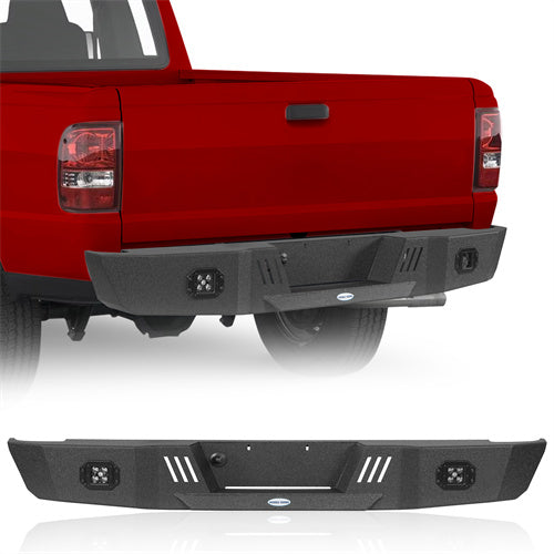 Off-Road Rear Bumper w/ LED Spotlights For 1993-2011 Ford Ranger Fleetside - Ultralisk4x4-u8820-1