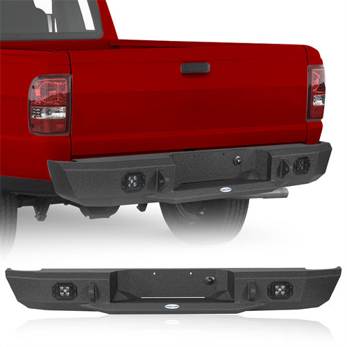 Road Trip Rear Bumper w/ LED Spotlights For 1993-2011 Ford Ranger Fleetside - Ultralisk4x4-u8821-1