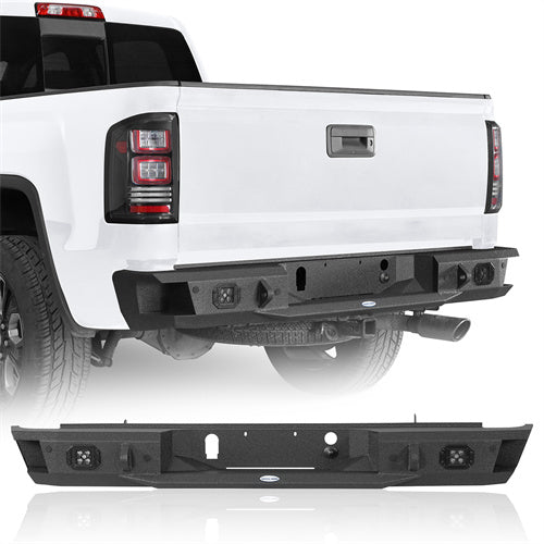 Road Trip Rear Bumper w/ LED Spotlights For 2007-2018 GMC Sierra 1500 - Ultralisk4x4-u9462-1