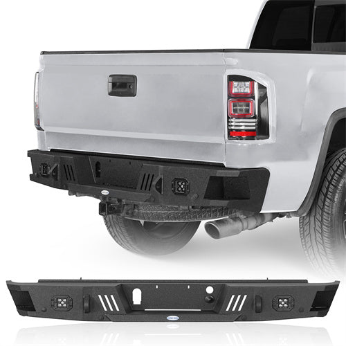 Rear Bumper w/ LED Spotlights For 2007-2018 GMC Sierra 1500 - Ultralisk4x4-u9463-1