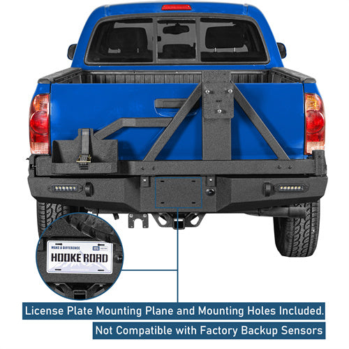 Rear Bumper w/Swing Out Tire Carrier, 5.3-Gallon Jerry Can Holder(05-15 Toyota Tacoma) - ultralisk4x4