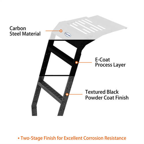 Rear Hatch Ladder For 2010-2024 Toyota 4Runner - Ultralisk4x4-u9807s-12