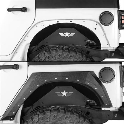 2007-2018 Jeep Wrangler JK Star Rear Wheel Well Liners - Ultralisk 4x4 ul2070s 6