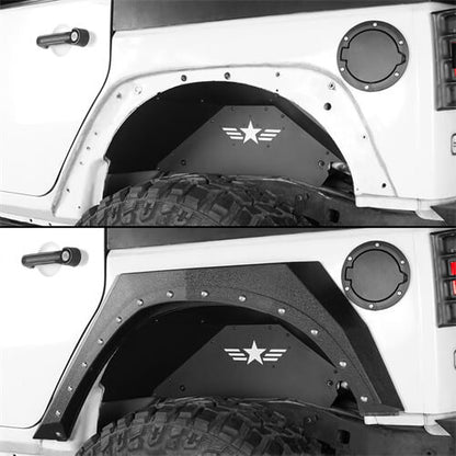 2007-2018 Jeep Wrangler JK Star Rear Wheel Well Liners - Ultralisk 4x4 ul2070s 7