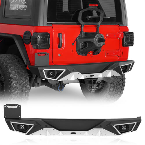 Road Trip Aluminum Rear Bumper For 2018-2024 Jeep Wrangler JL - Ultralisk4x4-u3068s-1