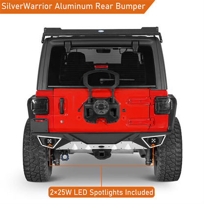 Road Trip Aluminum Rear Bumper For 2018-2024 Jeep Wrangler JL - Ultralisk4x4-u3068s-4