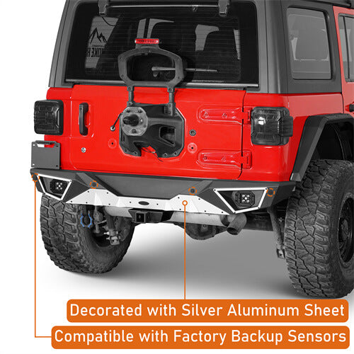 Road Trip Aluminum Rear Bumper For 2018-2024 Jeep Wrangler JL - Ultralisk4x4-u3068s-7