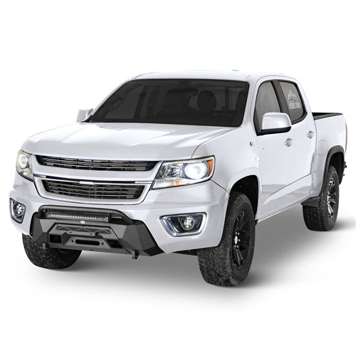 Road Trip Blink Stubby Front Bumper For 2015-2020 Chevy Colorado - Ultralisk4x4-u9112-2