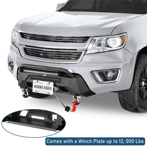 Road Trip Blink Stubby Front Bumper For 2015-2020 Chevy Colorado - Ultralisk4x4-u9112-6