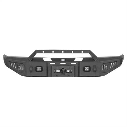 Road Trip Front Bumper w/ LED Spotlights For 1988-1998 Chevy C/K 1500/2500/3500 & GMC Sierra 1500/2500/3500 - Ultralisk4x4